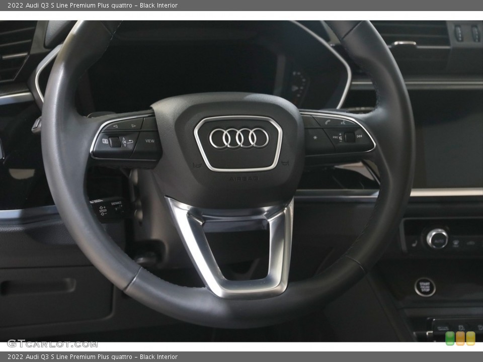 Black Interior Steering Wheel for the 2022 Audi Q3 S Line Premium Plus quattro #146027393