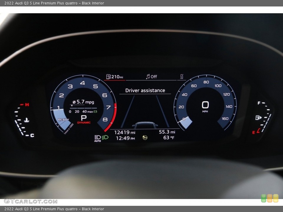 Black Interior Gauges for the 2022 Audi Q3 S Line Premium Plus quattro #146027405