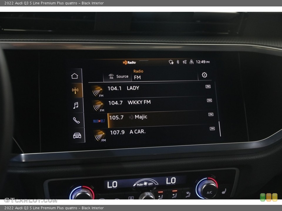 Black Interior Controls for the 2022 Audi Q3 S Line Premium Plus quattro #146027450
