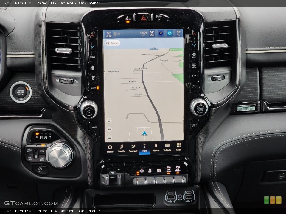 Black Interior Navigation for the 2023 Ram 1500 Limited Crew Cab 4x4 #146028416