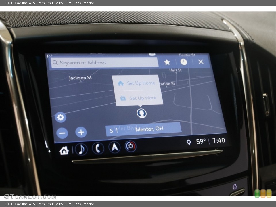 Jet Black Interior Navigation for the 2018 Cadillac ATS Premium Luxury #146028974