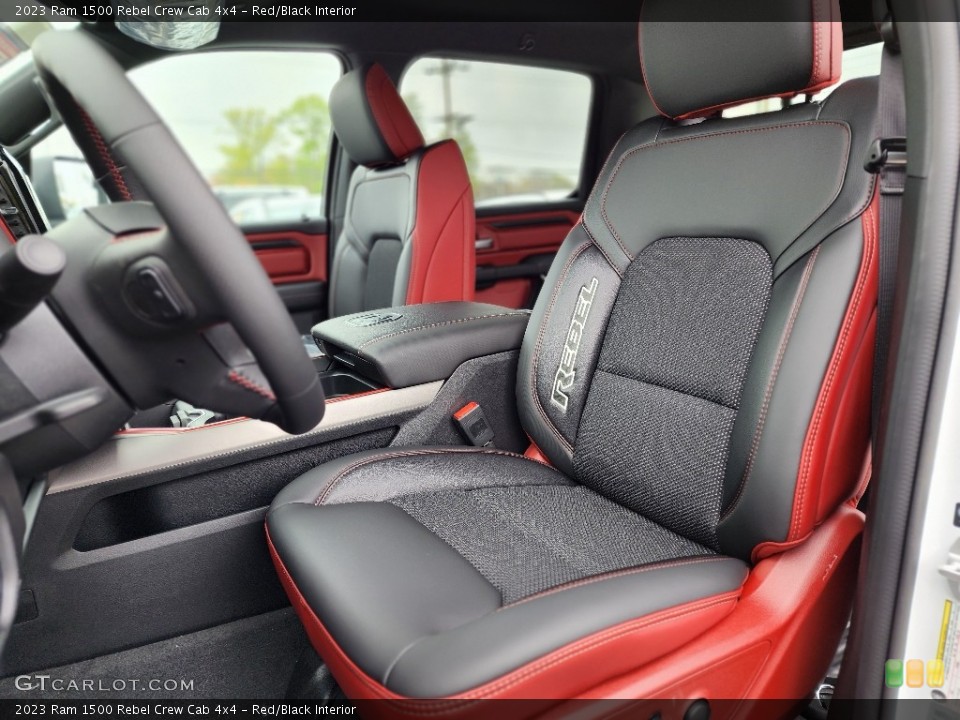 Red/Black Interior Front Seat for the 2023 Ram 1500 Rebel Crew Cab 4x4 #146029163