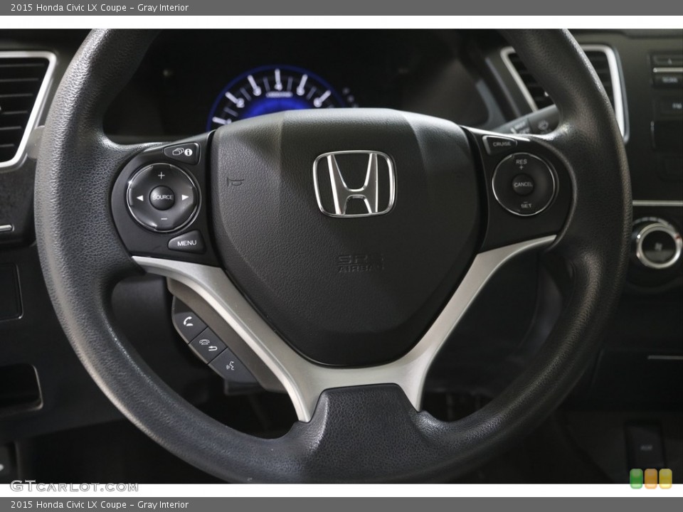 Gray Interior Steering Wheel for the 2015 Honda Civic LX Coupe #146029520