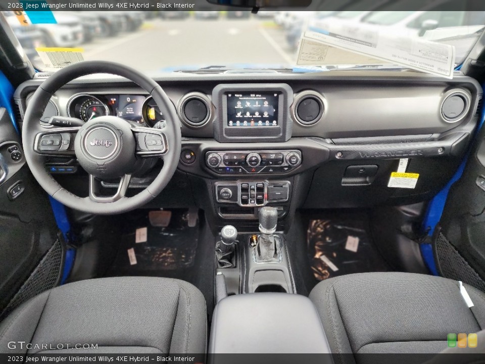 Black Interior Dashboard for the 2023 Jeep Wrangler Unlimited Willys 4XE Hybrid #146030230