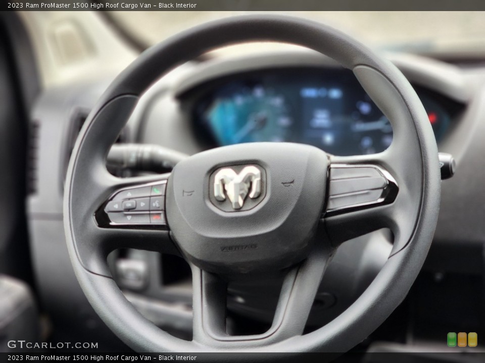 Black Interior Steering Wheel for the 2023 Ram ProMaster 1500 High Roof Cargo Van #146030429