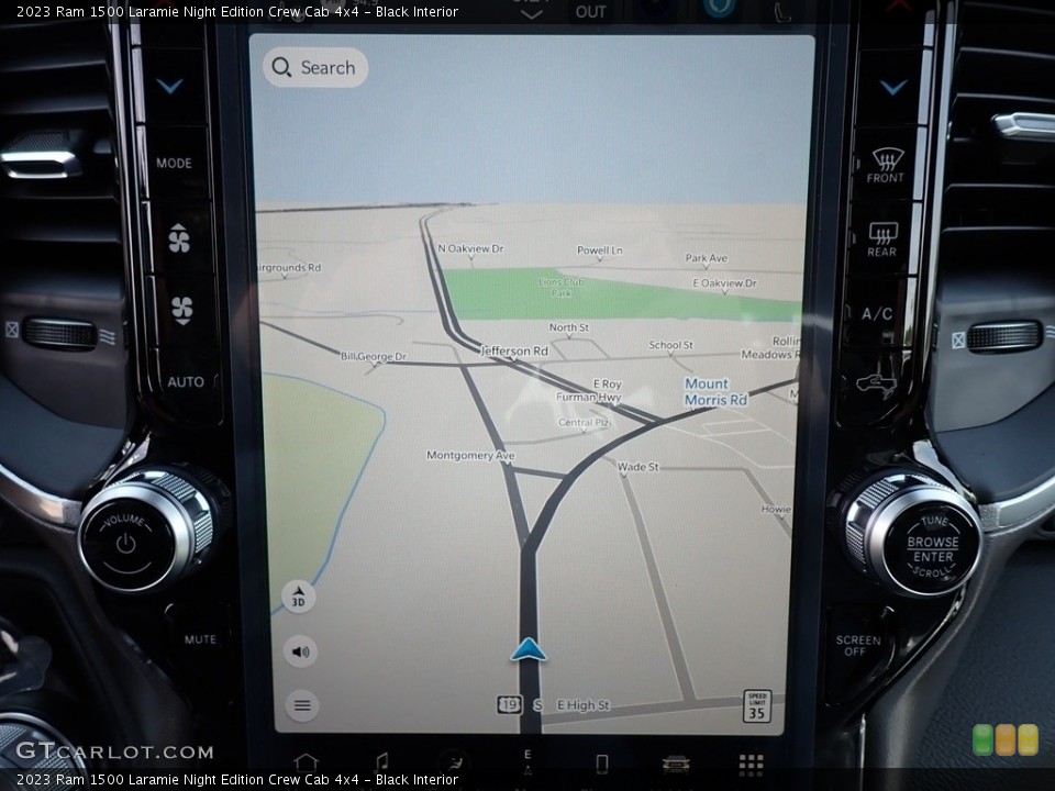 Black Interior Navigation for the 2023 Ram 1500 Laramie Night Edition Crew Cab 4x4 #146031362