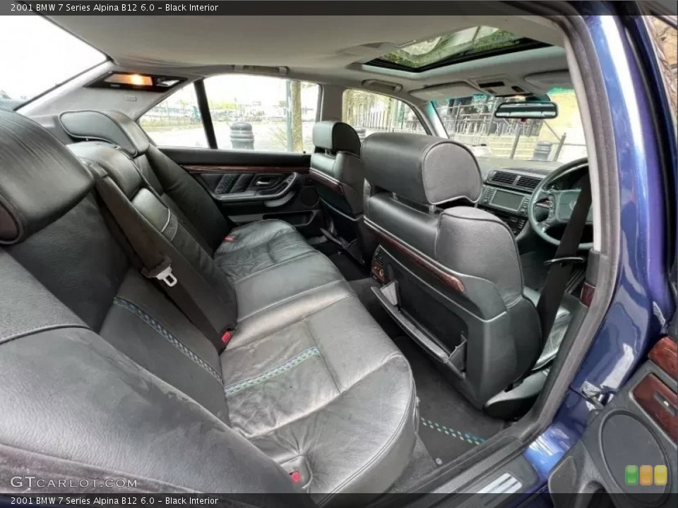 Black Interior Rear Seat for the 2001 BMW 7 Series Alpina B12 6.0 #146031722