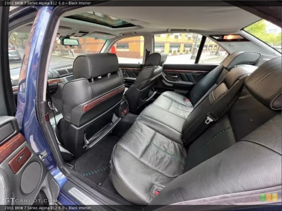 Black Interior Rear Seat for the 2001 BMW 7 Series Alpina B12 6.0 #146031749