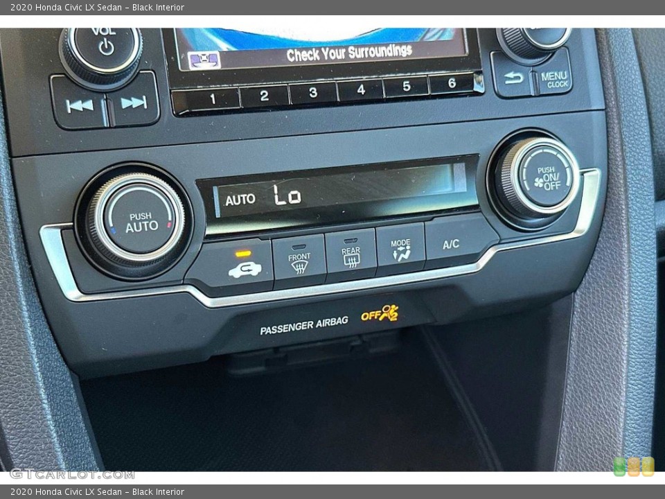 Black Interior Controls for the 2020 Honda Civic LX Sedan #146031779