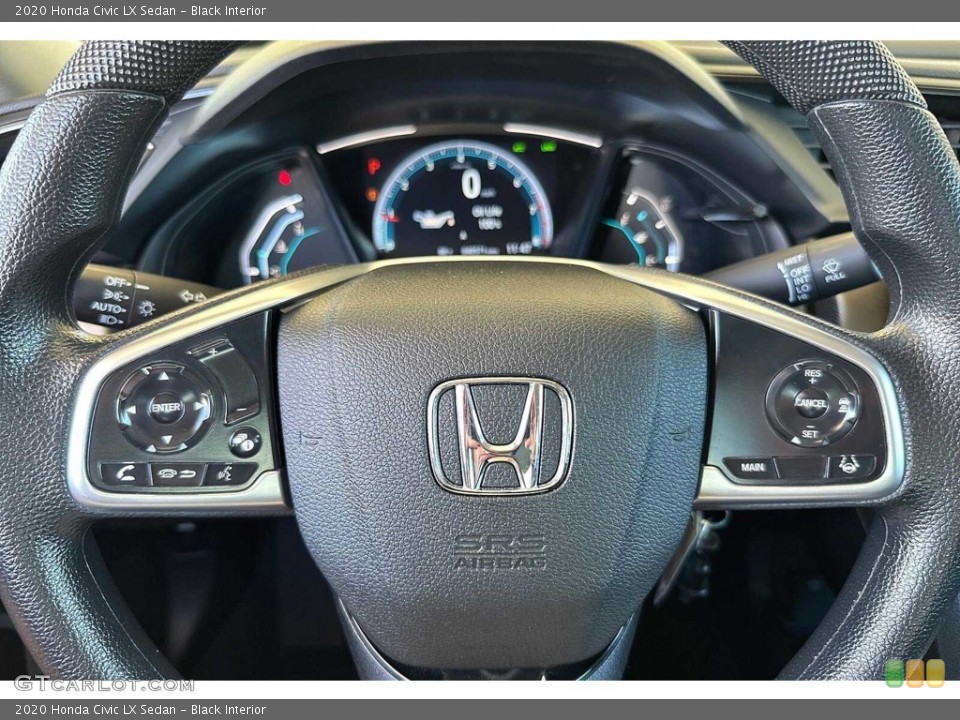 Black Interior Steering Wheel for the 2020 Honda Civic LX Sedan #146031809