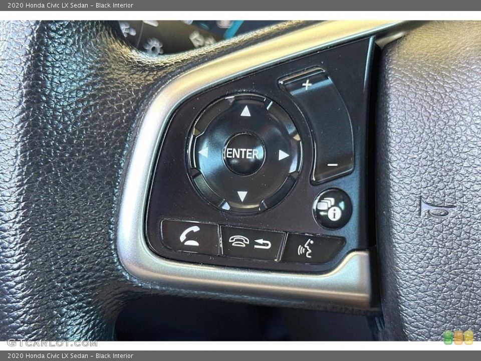 Black Interior Steering Wheel for the 2020 Honda Civic LX Sedan #146031821
