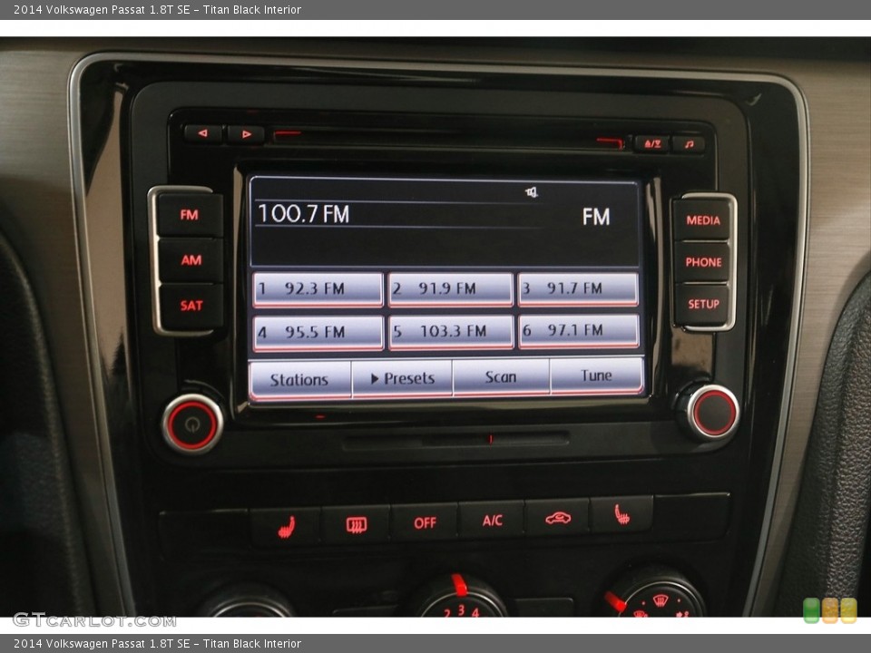Titan Black Interior Audio System for the 2014 Volkswagen Passat 1.8T SE #146032976
