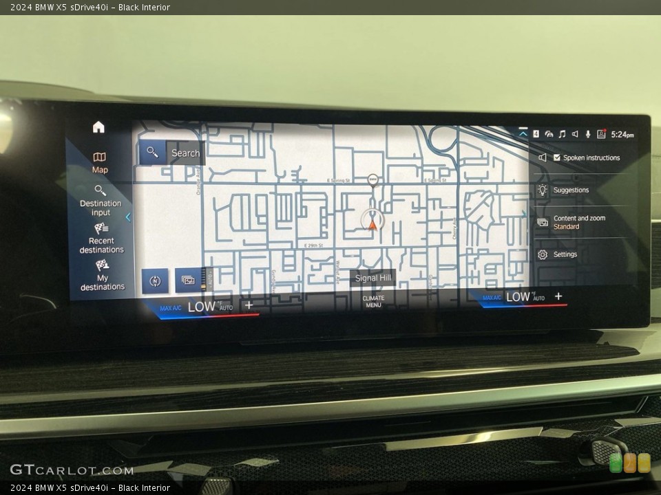 Black Interior Navigation for the 2024 BMW X5 sDrive40i #146033315