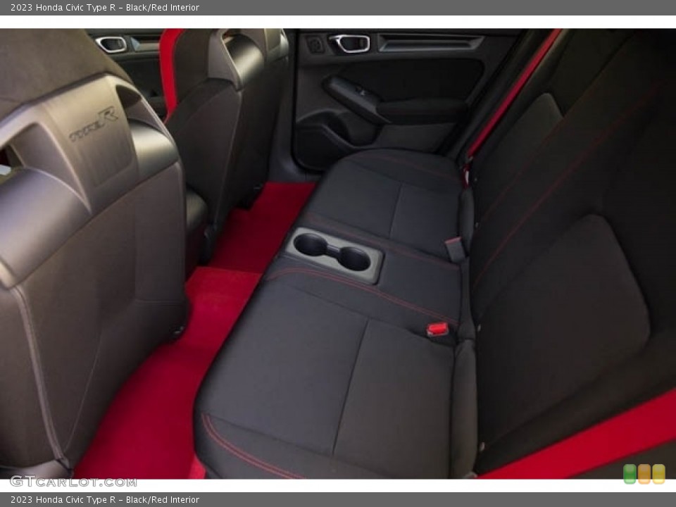 Black/Red Interior Rear Seat for the 2023 Honda Civic Type R #146034007