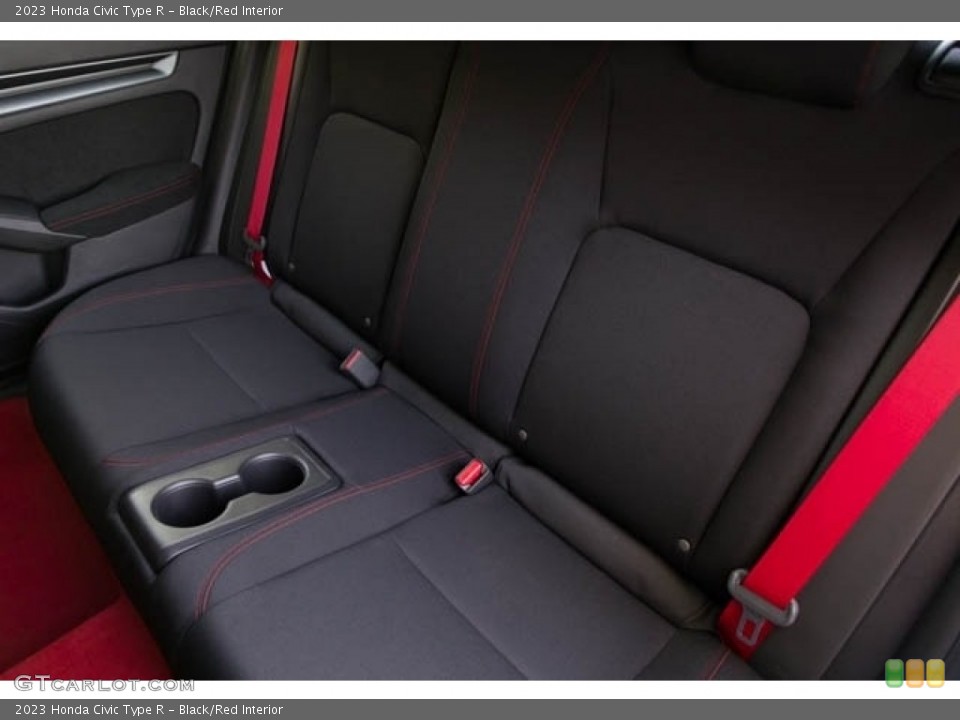 Black/Red Interior Rear Seat for the 2023 Honda Civic Type R #146034268