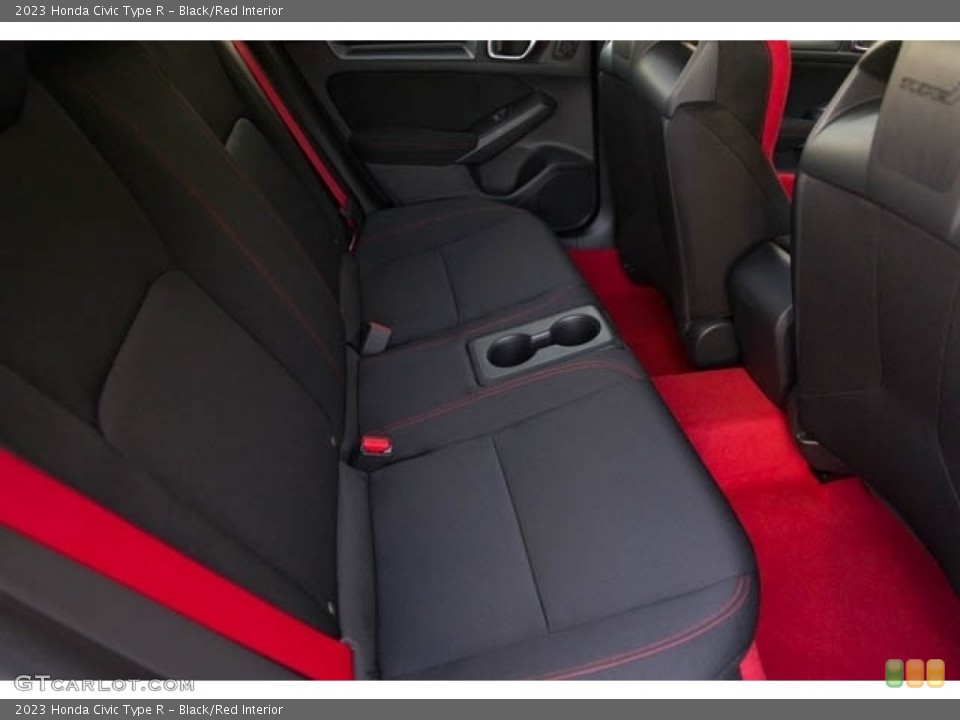 Black/Red Interior Rear Seat for the 2023 Honda Civic Type R #146034301