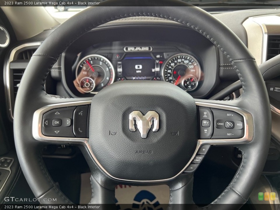 Black Interior Steering Wheel for the 2023 Ram 2500 Laramie Mega Cab 4x4 #146034646
