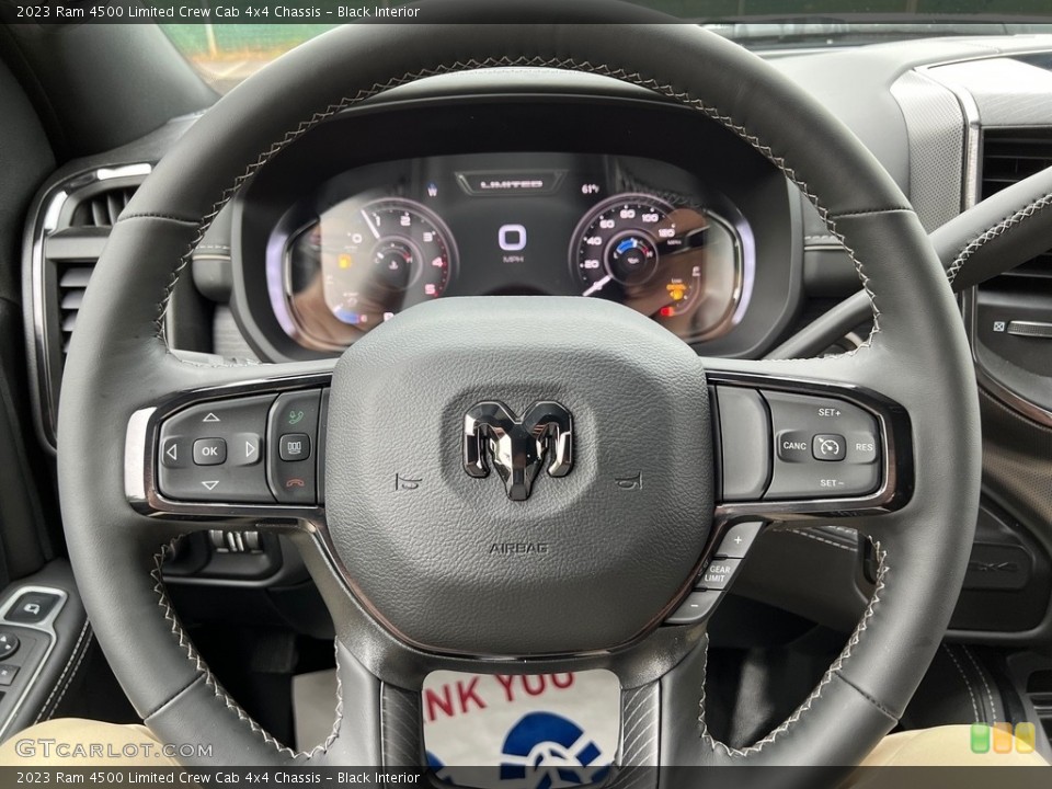 Black Interior Steering Wheel for the 2023 Ram 4500 Limited Crew Cab 4x4 Chassis #146035048