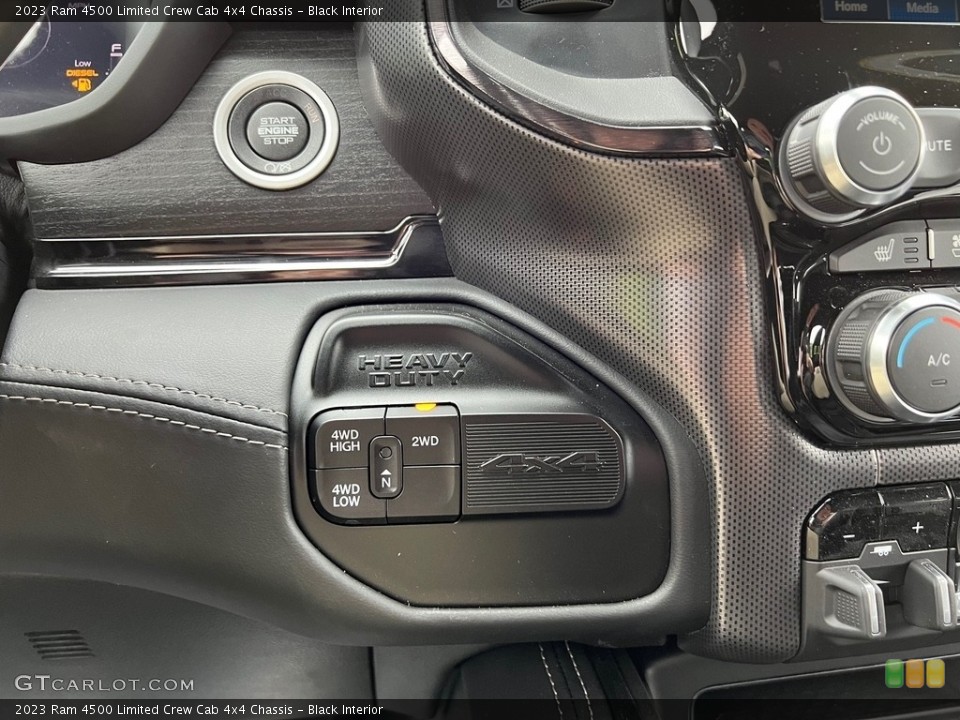 Black Interior Controls for the 2023 Ram 4500 Limited Crew Cab 4x4 Chassis #146035075