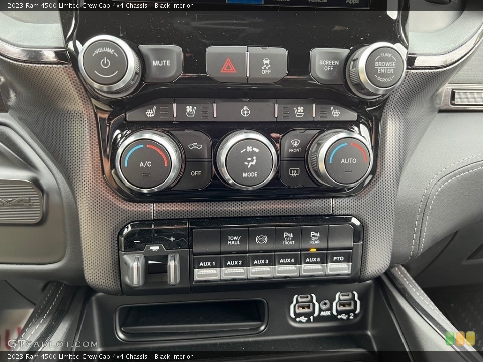 Black Interior Controls for the 2023 Ram 4500 Limited Crew Cab 4x4 Chassis #146035120