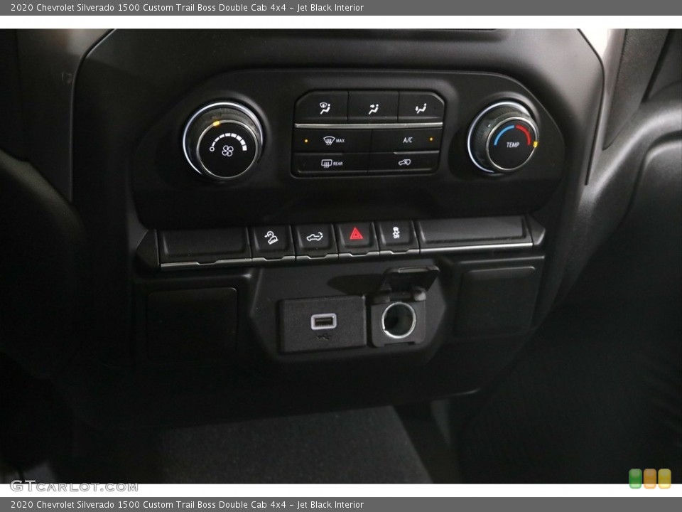 Jet Black Interior Controls for the 2020 Chevrolet Silverado 1500 Custom Trail Boss Double Cab 4x4 #146041727
