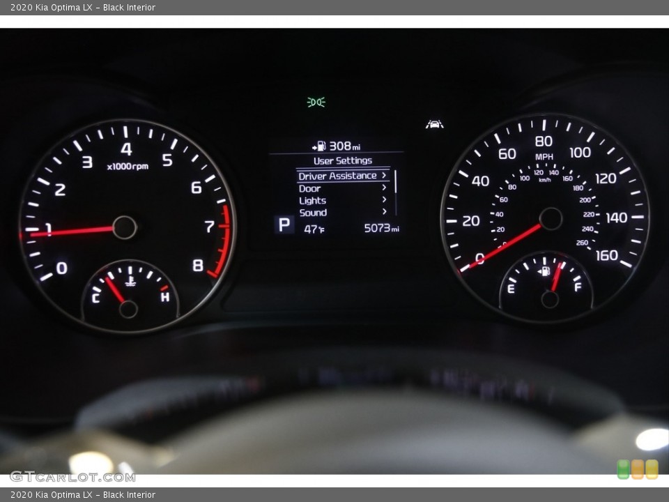 Black Interior Gauges for the 2020 Kia Optima LX #146042018