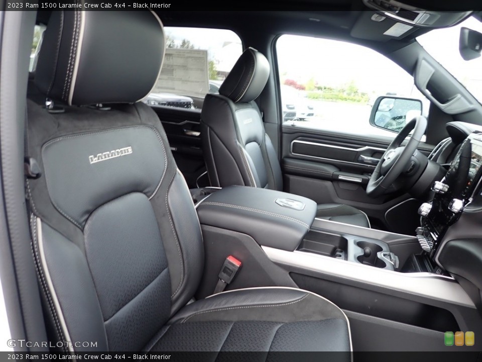 Black Interior Front Seat for the 2023 Ram 1500 Laramie Crew Cab 4x4 #146042225