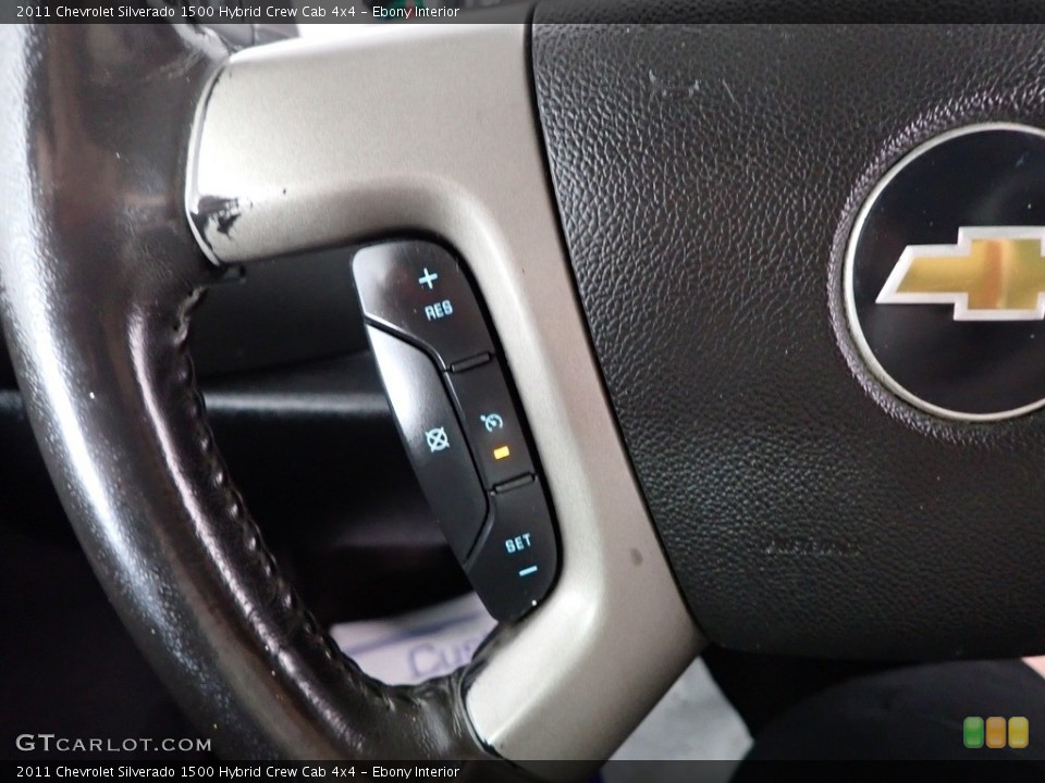 Ebony Interior Steering Wheel for the 2011 Chevrolet Silverado 1500 Hybrid Crew Cab 4x4 #146044016