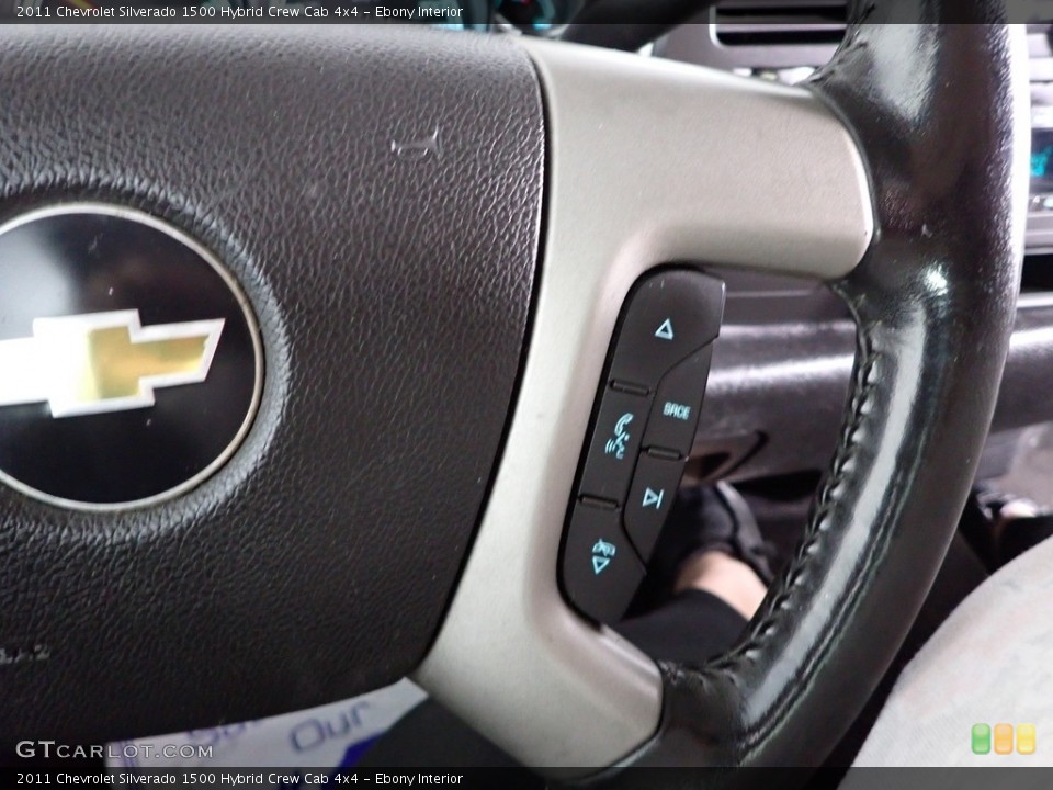 Ebony Interior Steering Wheel for the 2011 Chevrolet Silverado 1500 Hybrid Crew Cab 4x4 #146044031