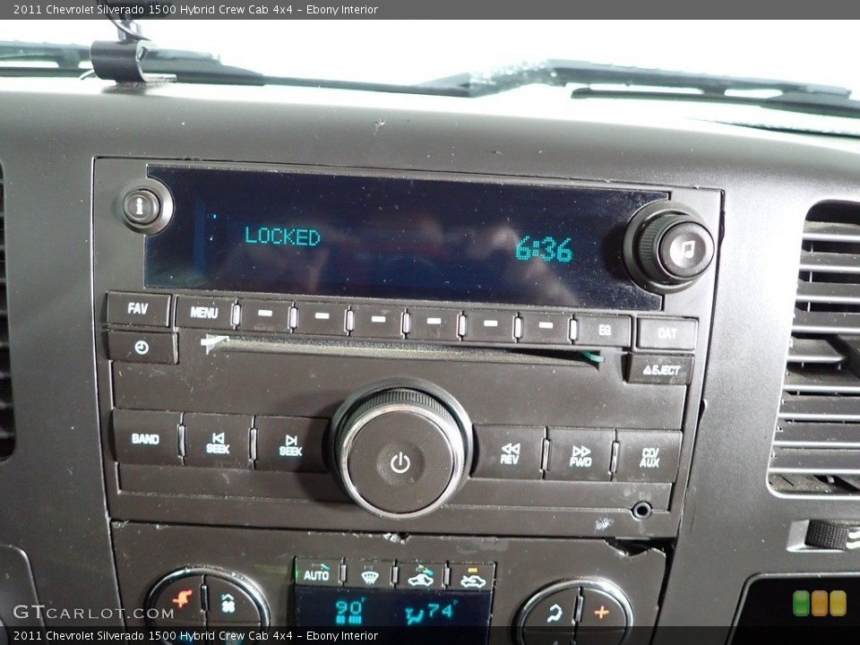 Ebony Interior Controls for the 2011 Chevrolet Silverado 1500 Hybrid Crew Cab 4x4 #146044046