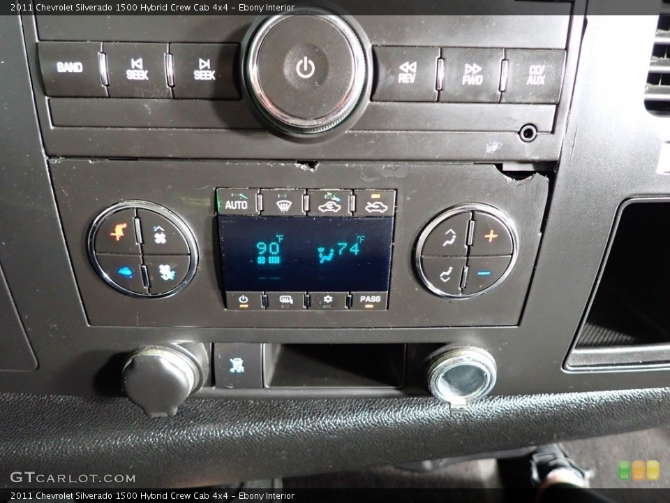 Ebony Interior Controls for the 2011 Chevrolet Silverado 1500 Hybrid Crew Cab 4x4 #146044064
