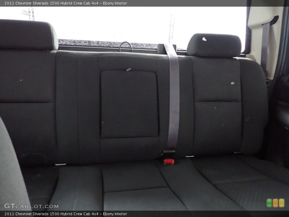 Ebony Interior Rear Seat for the 2011 Chevrolet Silverado 1500 Hybrid Crew Cab 4x4 #146044103
