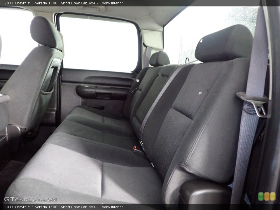 Ebony Interior Rear Seat for the 2011 Chevrolet Silverado 1500 Hybrid Crew Cab 4x4 #146044139