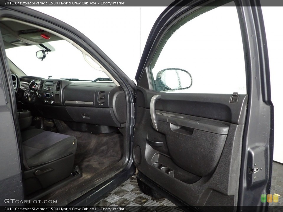 Ebony Interior Door Panel for the 2011 Chevrolet Silverado 1500 Hybrid Crew Cab 4x4 #146044175
