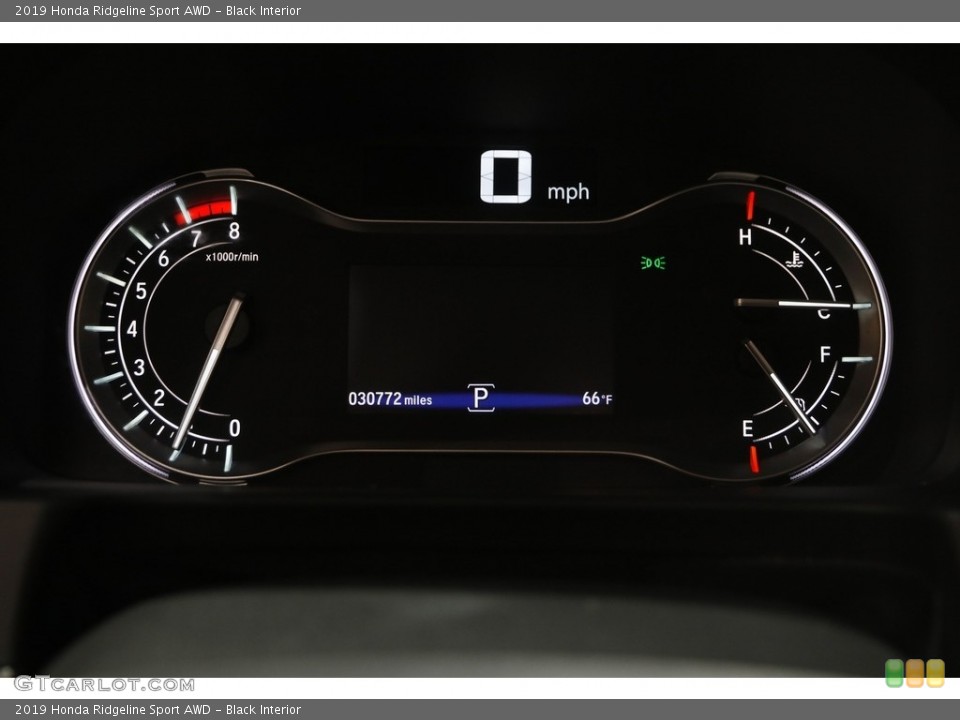 Black Interior Gauges for the 2019 Honda Ridgeline Sport AWD #146046906
