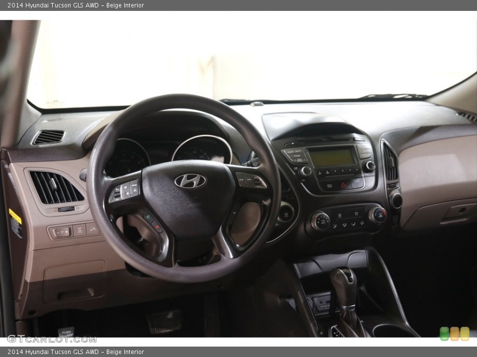 Beige Interior Dashboard for the 2014 Hyundai Tucson GLS AWD #146047959