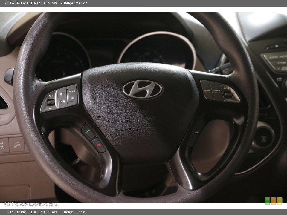 Beige Interior Steering Wheel for the 2014 Hyundai Tucson GLS AWD #146047989