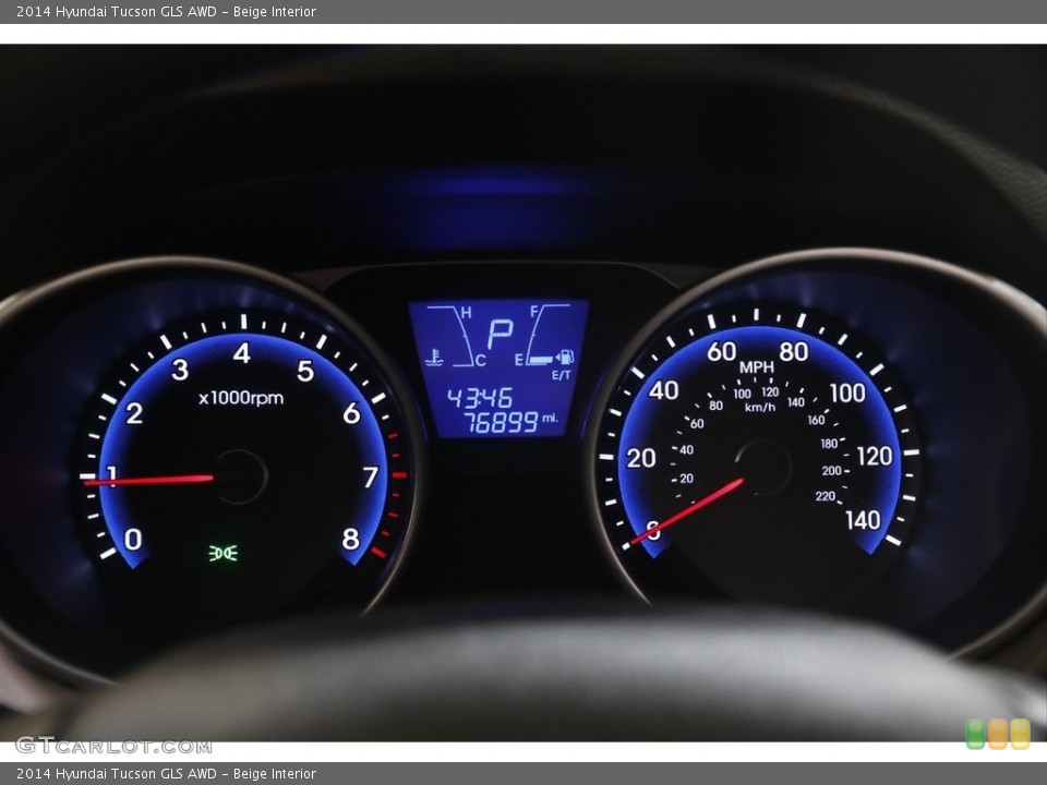 Beige Interior Gauges for the 2014 Hyundai Tucson GLS AWD #146048010