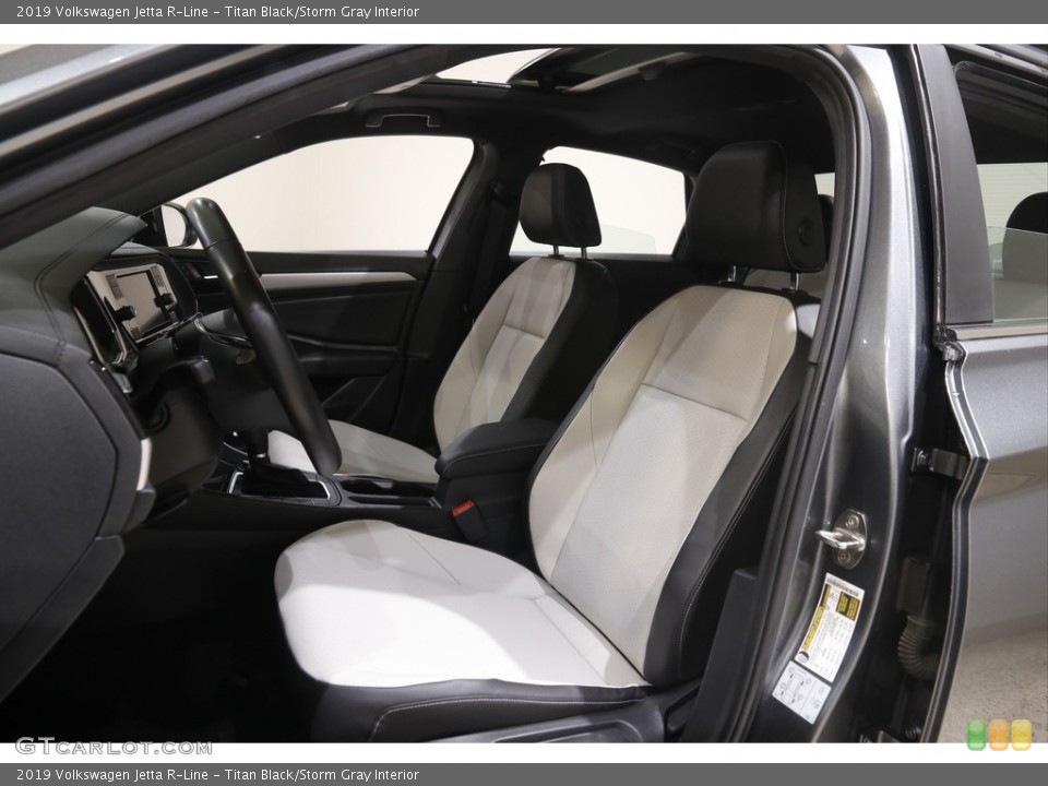 Titan Black/Storm Gray Interior Front Seat for the 2019 Volkswagen Jetta R-Line #146048466
