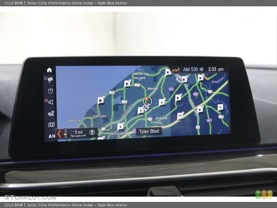 Night Blue Interior Navigation for the 2019 BMW 5 Series 530e iPerformance xDrive Sedan #146050566