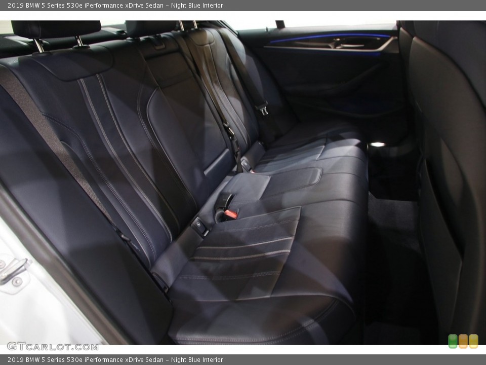 Night Blue Interior Rear Seat for the 2019 BMW 5 Series 530e iPerformance xDrive Sedan #146050776