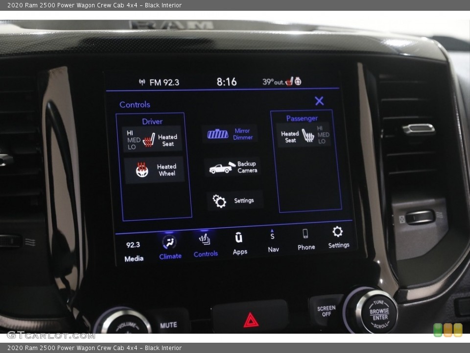 Black Interior Controls for the 2020 Ram 2500 Power Wagon Crew Cab 4x4 #146051097
