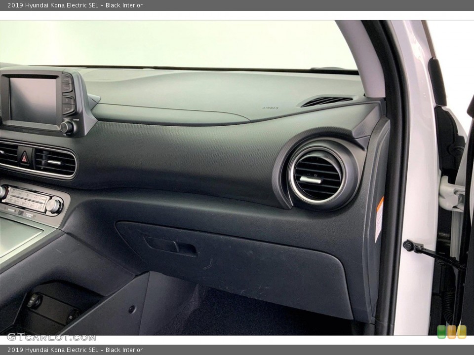 Black Interior Dashboard for the 2019 Hyundai Kona Electric SEL #146054793