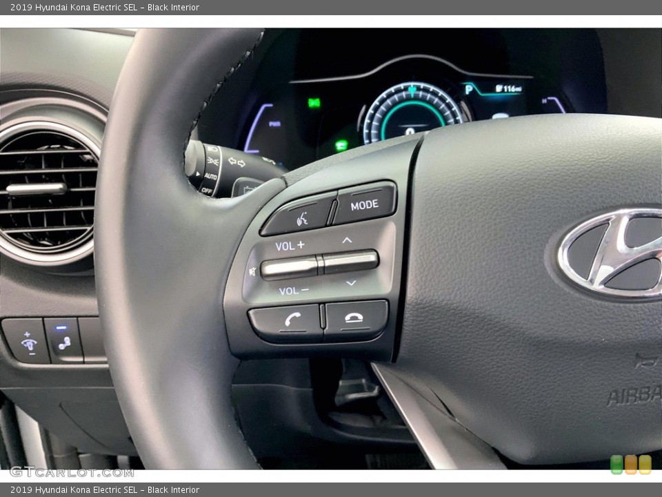 Black Interior Steering Wheel for the 2019 Hyundai Kona Electric SEL #146054939