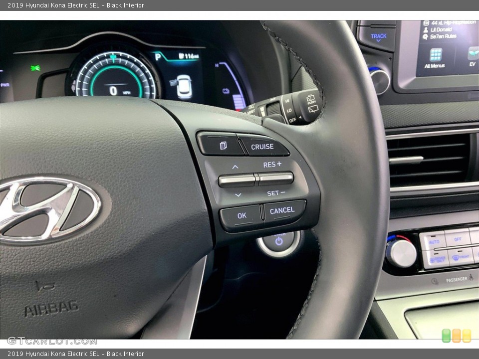 Black Interior Steering Wheel for the 2019 Hyundai Kona Electric SEL #146054966