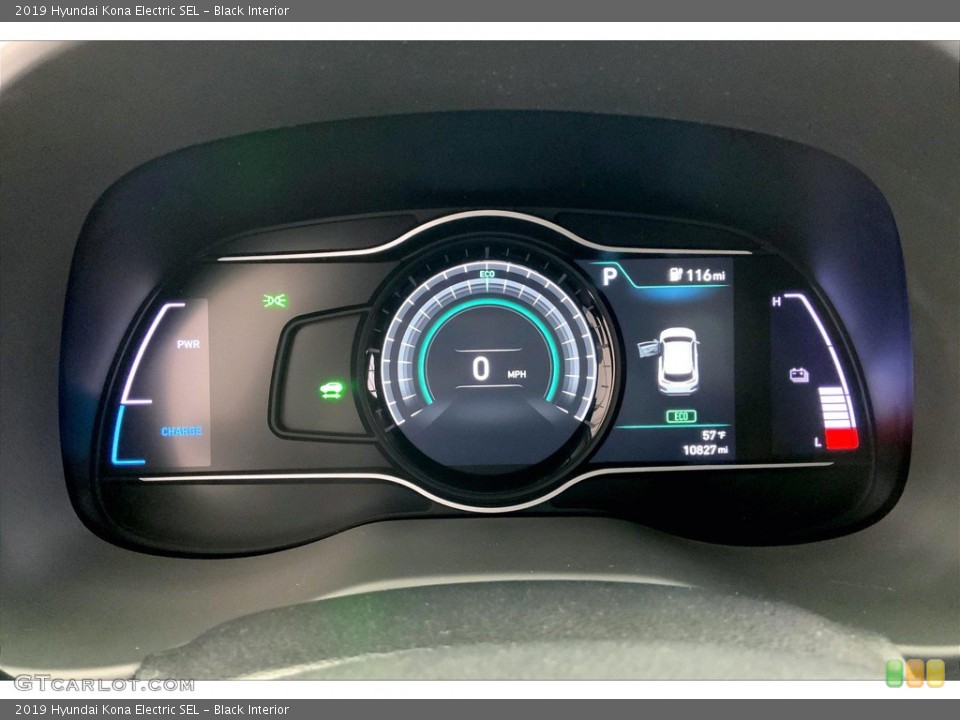 Black Interior Gauges for the 2019 Hyundai Kona Electric SEL #146054990