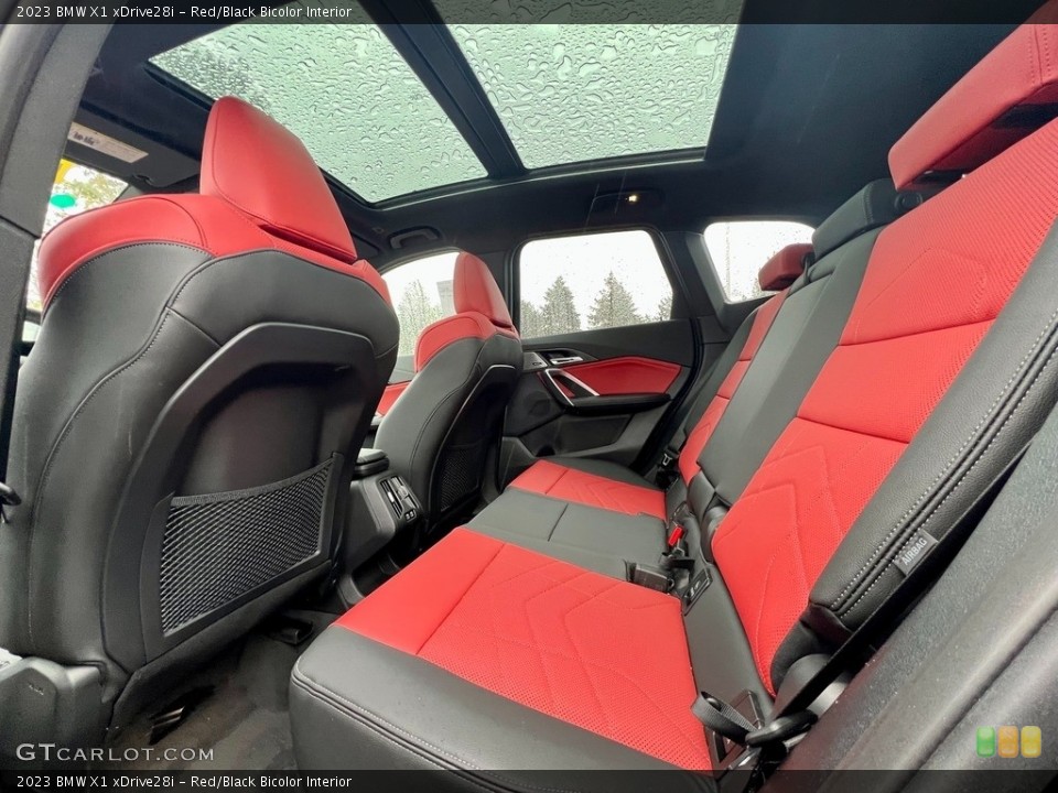 Red/Black Bicolor Interior Rear Seat for the 2023 BMW X1 xDrive28i #146055484