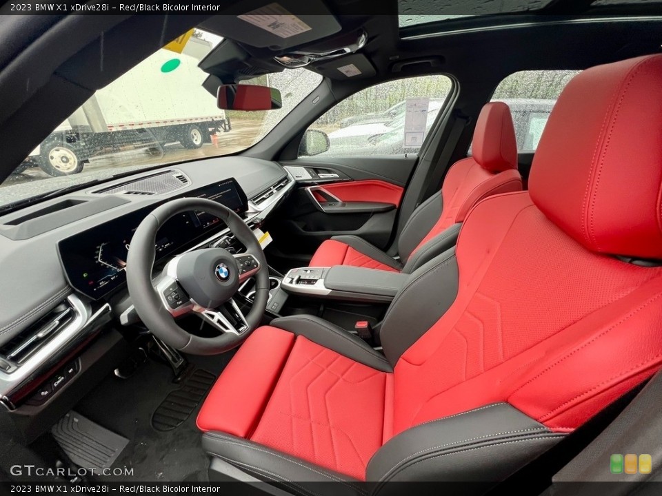 Red/Black Bicolor Interior Photo for the 2023 BMW X1 xDrive28i #146055549