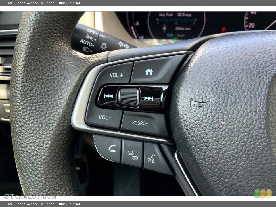 Black Interior Steering Wheel for the 2020 Honda Accord LX Sedan #146055566
