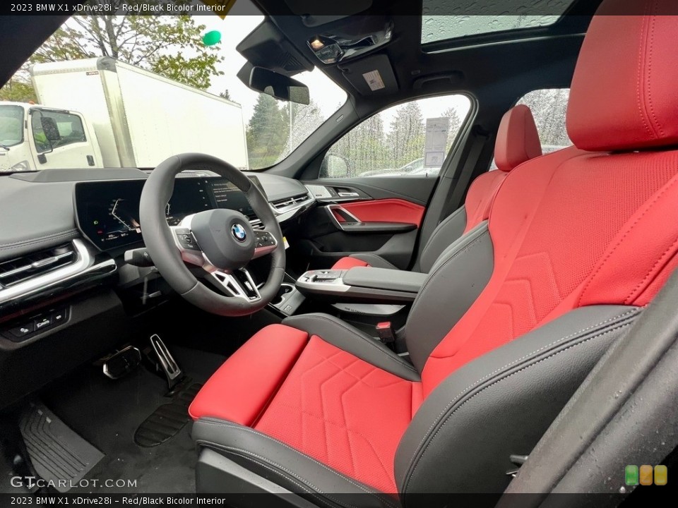 Red/Black Bicolor 2023 BMW X1 Interiors